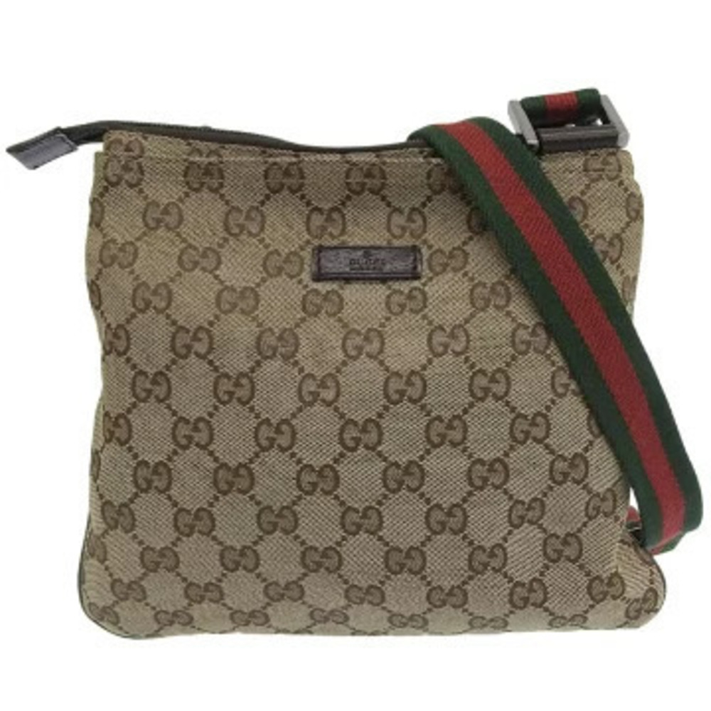 Gucci Crossbody Brown GG Shoulder Canvas Bag - Picture 2 of 8